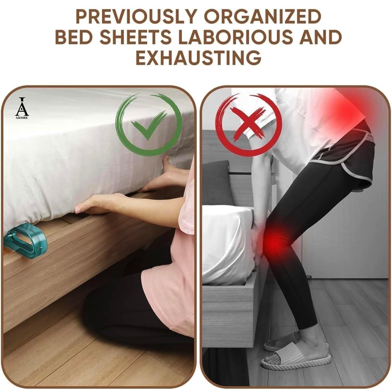 Bed Maker Kit - Easy Bed Sheet Tucker Tool | Fast & Effortless Bed Making | Pack of 2