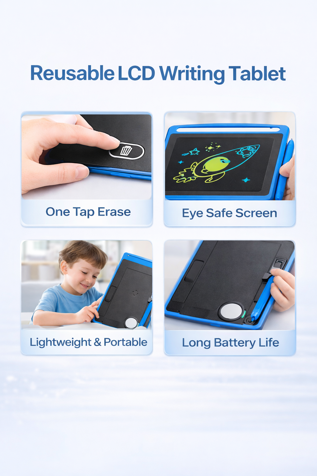 Xortic 8.5" LCD E-Writer Electronic Writing Pad & Drawing Tablet (Pack of 2)